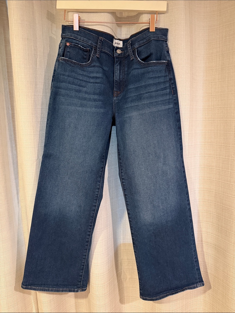 Hudson Wide Leg Jeans in Deep Indigo